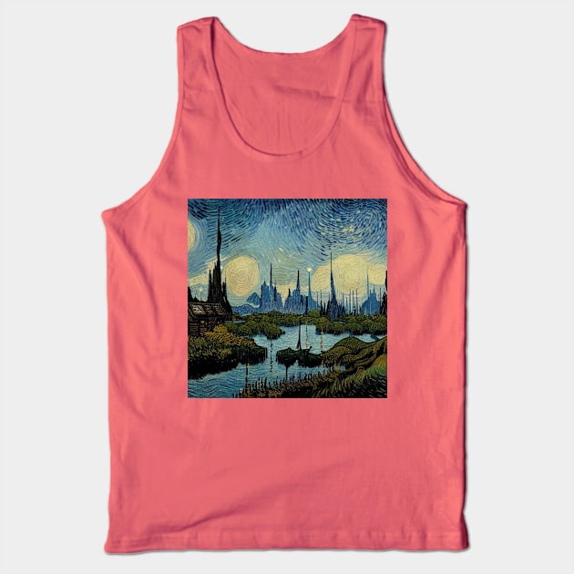 Starry Night in Kashyyyk Tank Top by Grassroots Green